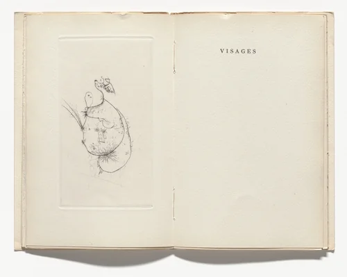 Visage I (plate, page 20) from Visages by Wols, illustrated book, 1948