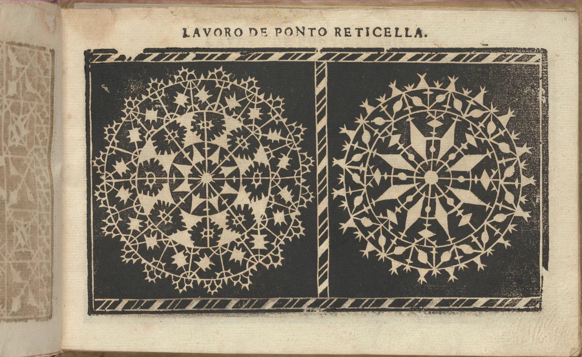 Studio delle virtuose Dame, page 18 (recto) by Isabella Catanea Parasole, book, 1597