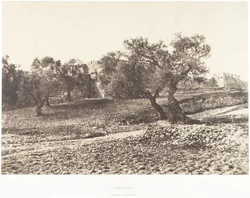 Jérusalem, Porte d'Hérode by Auguste Salzmann, photograph, 1854-1859