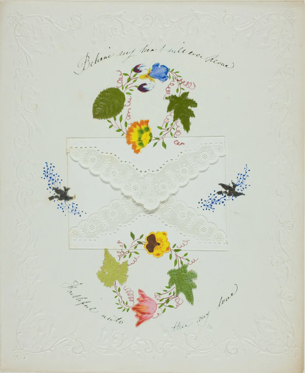 Believe My Heart Will Ever Love (valentine) by Unknown Artist, other, 1845-1855