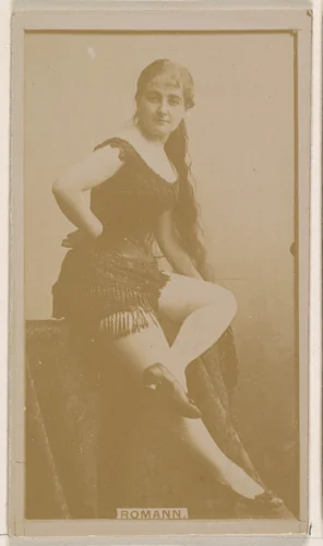 Miss Romann, from the Actresses series (N245) issued by Kinney Brothers to promote Sweet Caporal Cigarettes by Kinney Brothers Tobacco Company, photograph, 1890
