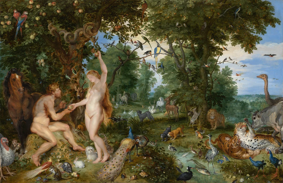The Garden of Eden with the Fall of Man by Jan Brueghel the Elder
Peter Paul Rubens, painting, 1615