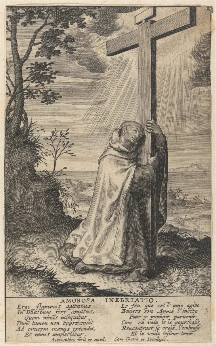 Amorosa Inebriatio from The Life of Saint John of the Cross by Antonius Wierix III, print, 1622-1624