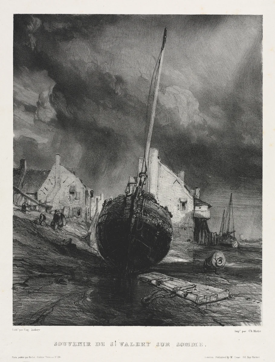 Six Marines: Souvenir de Saint Valéry sur Somme by Eugène Isabey, print, 1833