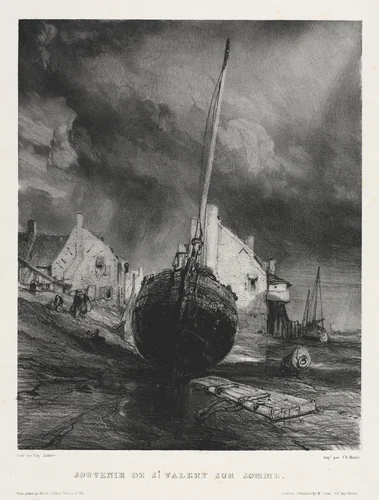 Six Marines: Souvenir de Saint Valéry sur Somme by Eugène Isabey, print, 1833