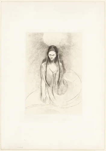 Intelligence was Mine! I Became the Buddha, plate 12 of 24 by Odilon Redon, print, 1896
