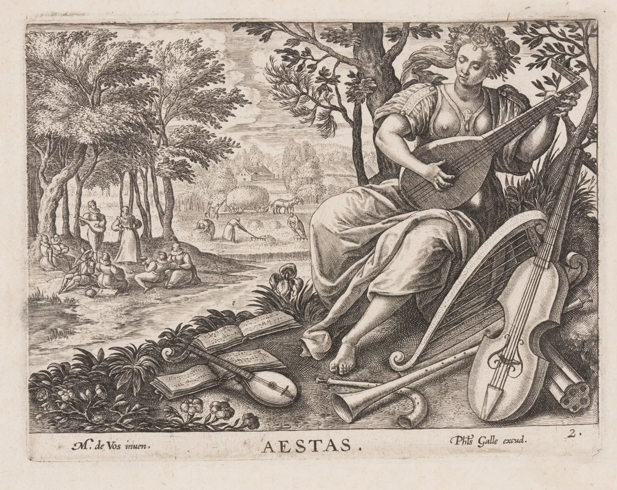Aestas, from Four Seasons by Philip Galle
Maerten de Vos, print, 1584-1594