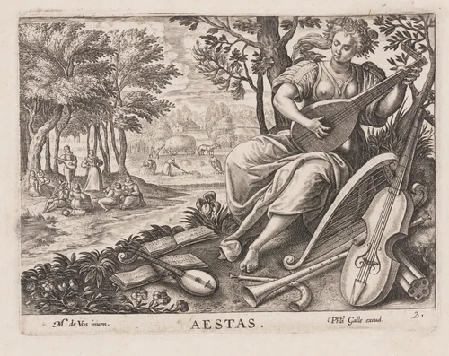 Aestas, from Four Seasons by Philip Galle
Maerten de Vos, print, 1584-1594