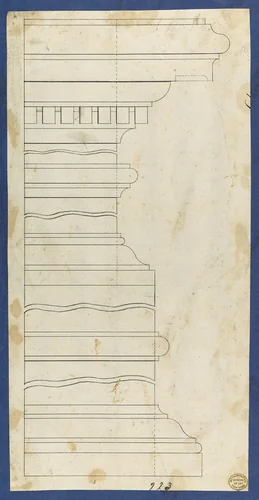 Moldings for Desk and Bookcase, from Chippendale Drawings, Vol. II by Thomas Chippendale, drawing, 1753