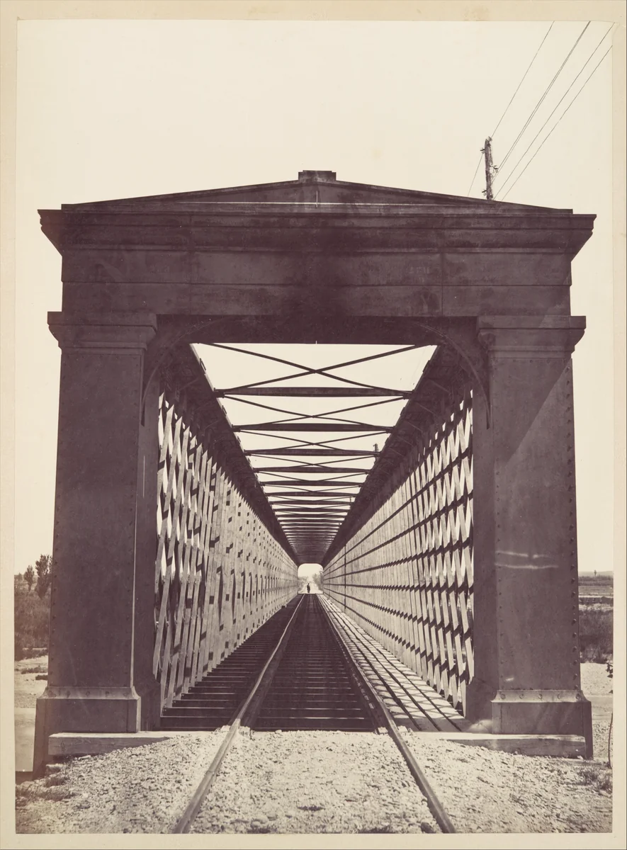 Zaragoza à Pamplona y Barcelona—Puente de Zuera by José Martinez Sánchez, photograph, 1867