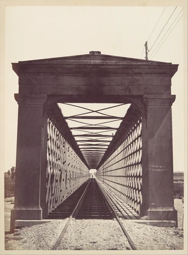 Zaragoza à Pamplona y Barcelona—Puente de Zuera by José Martinez Sánchez, photograph, 1867