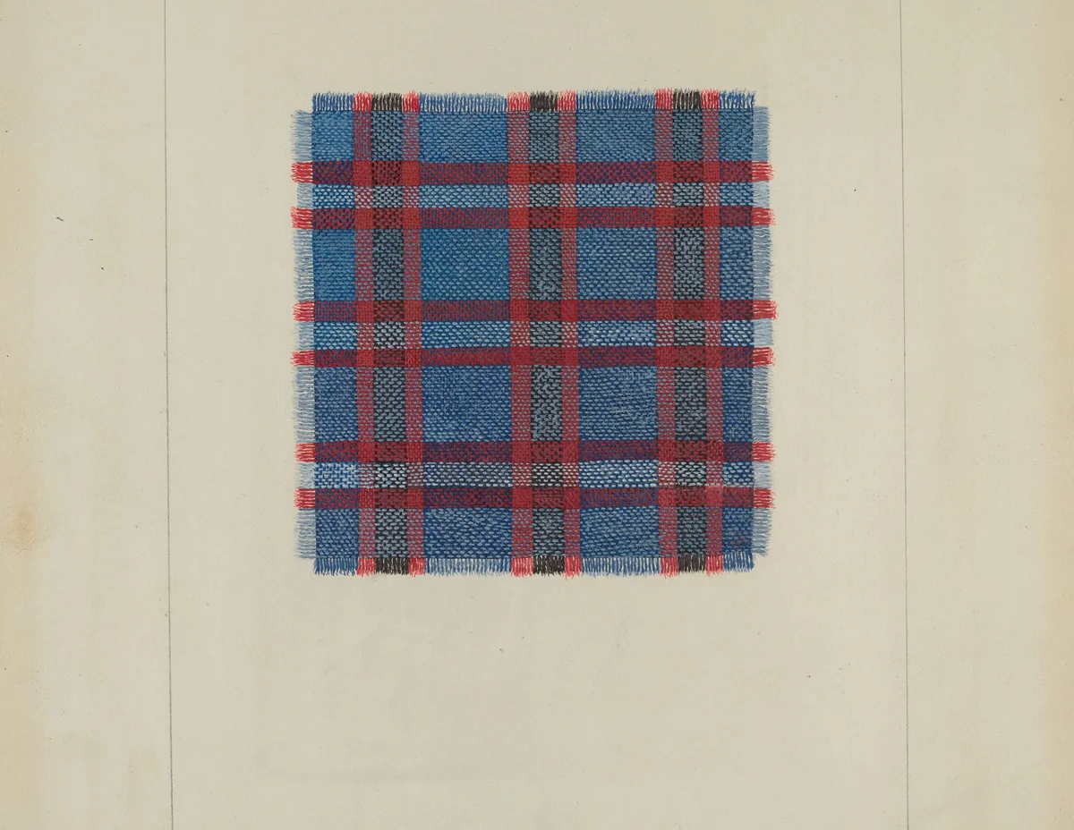 Plaid Homespun by Frank J. Mace, index of american design, 1937