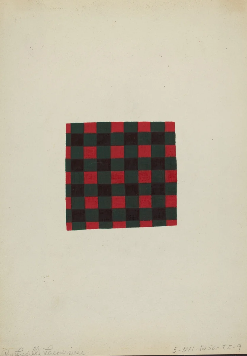 Textile by Lucille Lacoursiere, index of american design, 1938