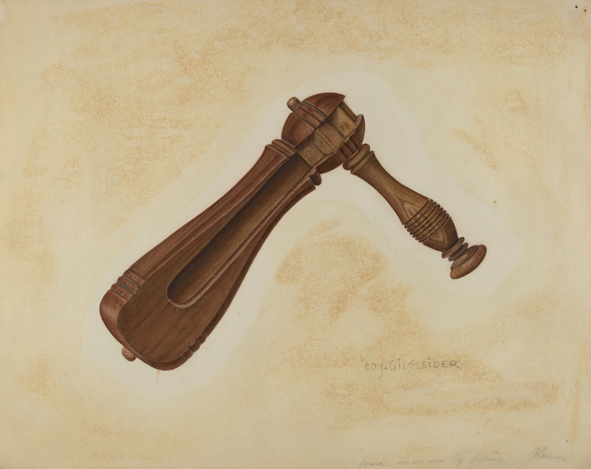 Watchman's Rattle by E.J. Gilsleider, index of american design, 1939