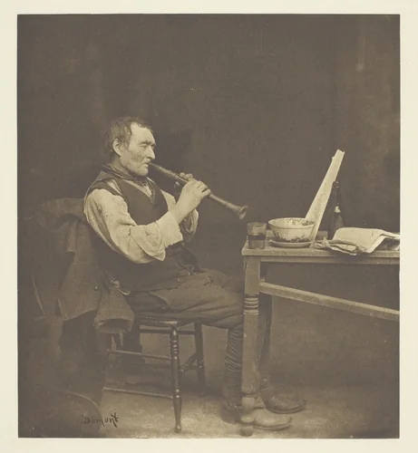 Clarionet Player, No. 13 from the portfolio "American Pictorial Photography, Series I" (1899) by John E. Dumont, print, 1892-1902