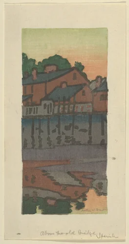 Above the Old Bridge, Ipswich, or Little Venice by Arthur Wesley Dow, print, 1888-1900