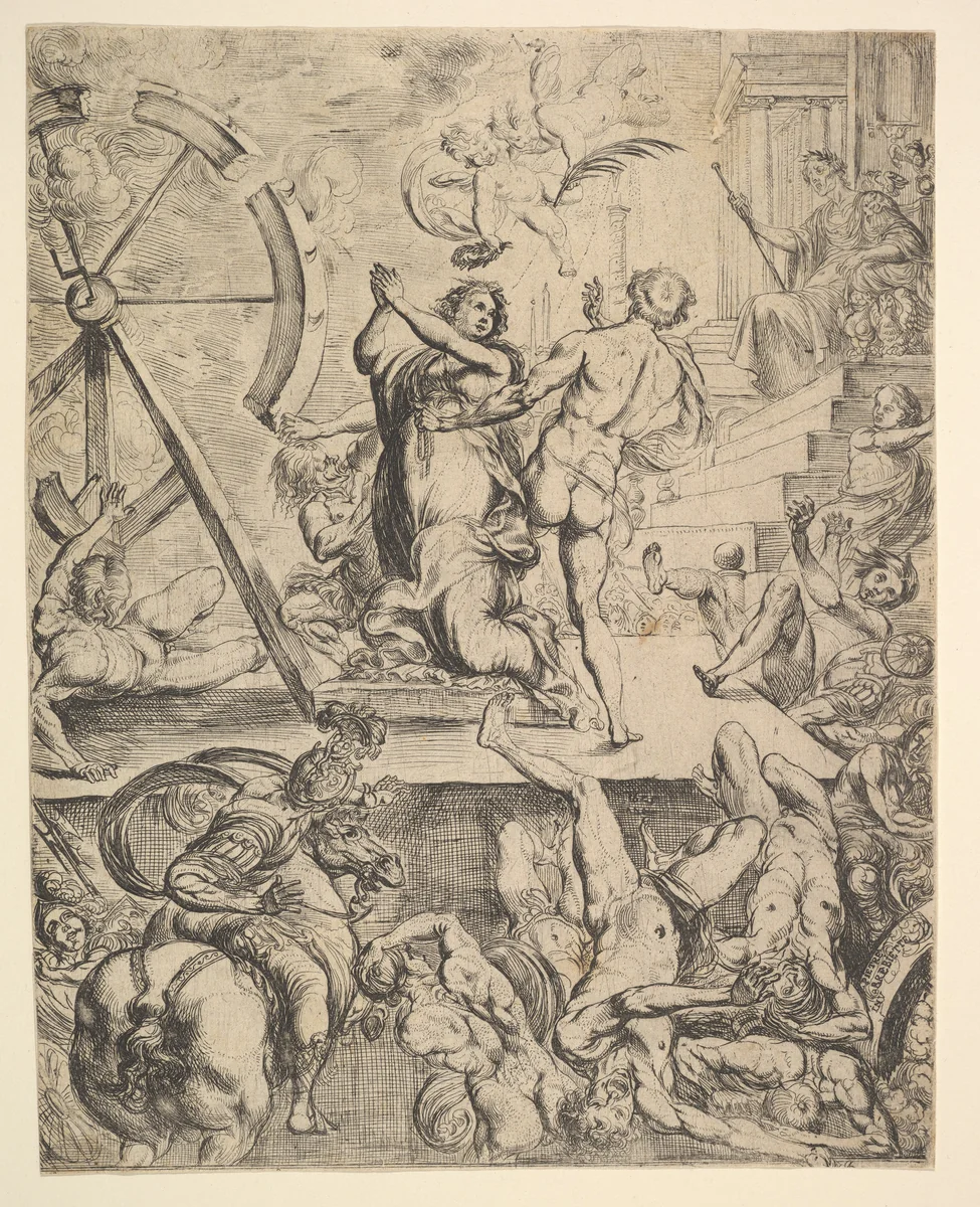 St. Catherine by Pierre Brebiette, print, 1610-1642