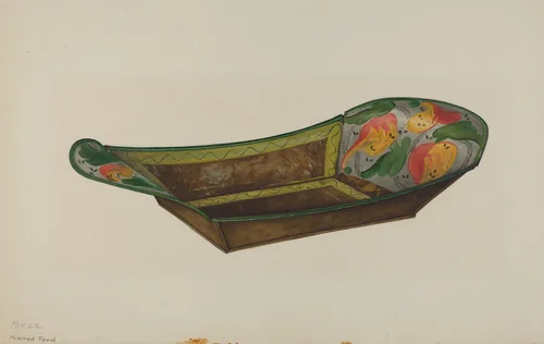 Toleware Bread Tray by Mildred Ford, index of american design, 1935-1942