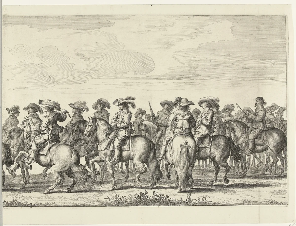 Intocht van Maria de Médicis te Amsterdam (plaat 5), 1638 by Pieter Nolpe, print, 1638-1639