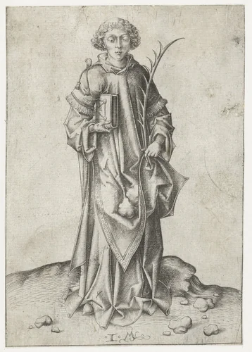 Heilige Stefanus by Unknown, print, 1455-1503