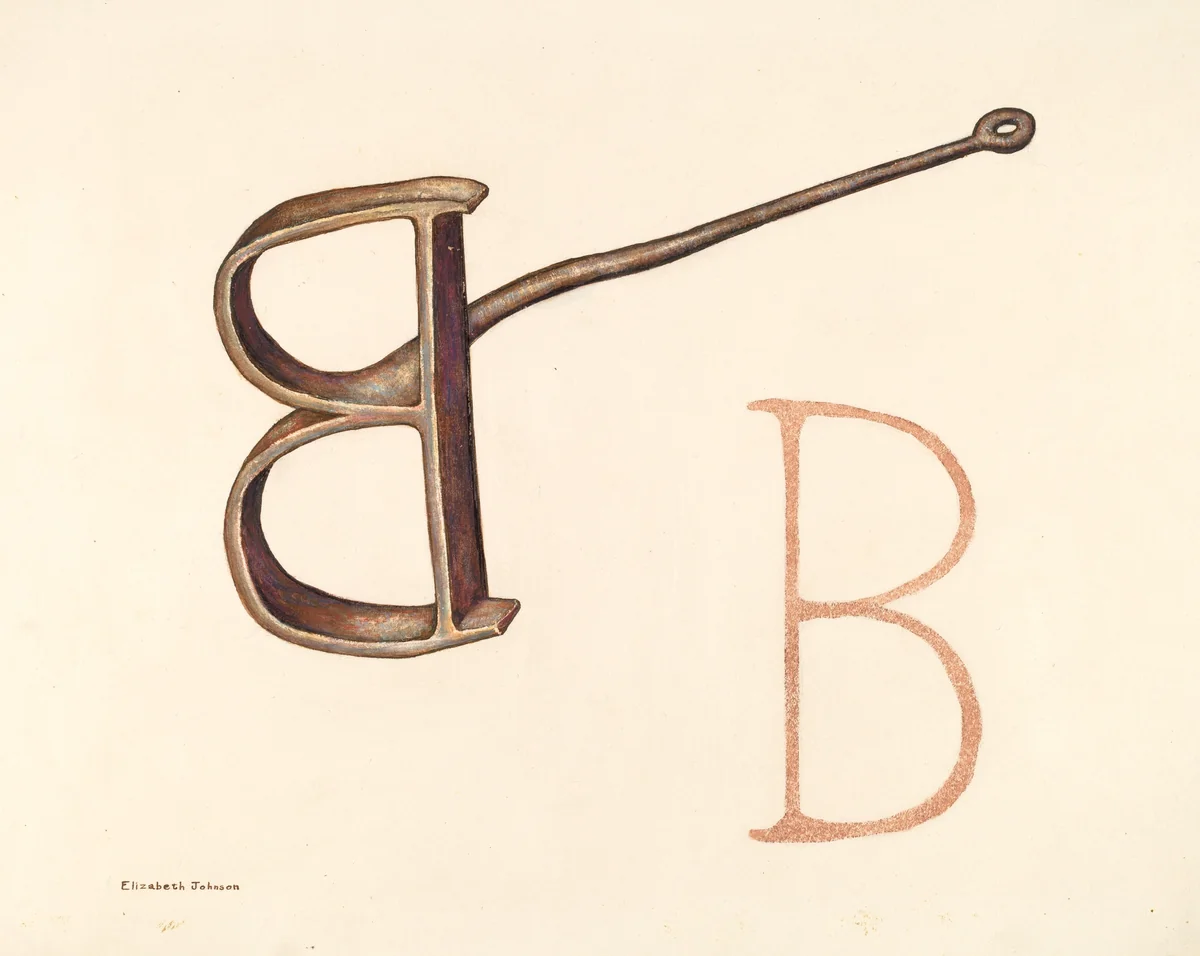 Branding Iron by Elizabeth Johnson, index of american design, 1942