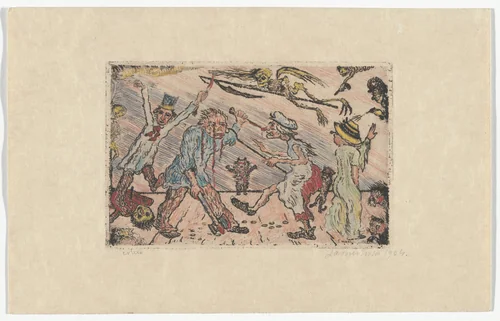 Anger (La Colère) from The Deadly Sins (Les Péchés capitaux) by James Ensor, print, 1904