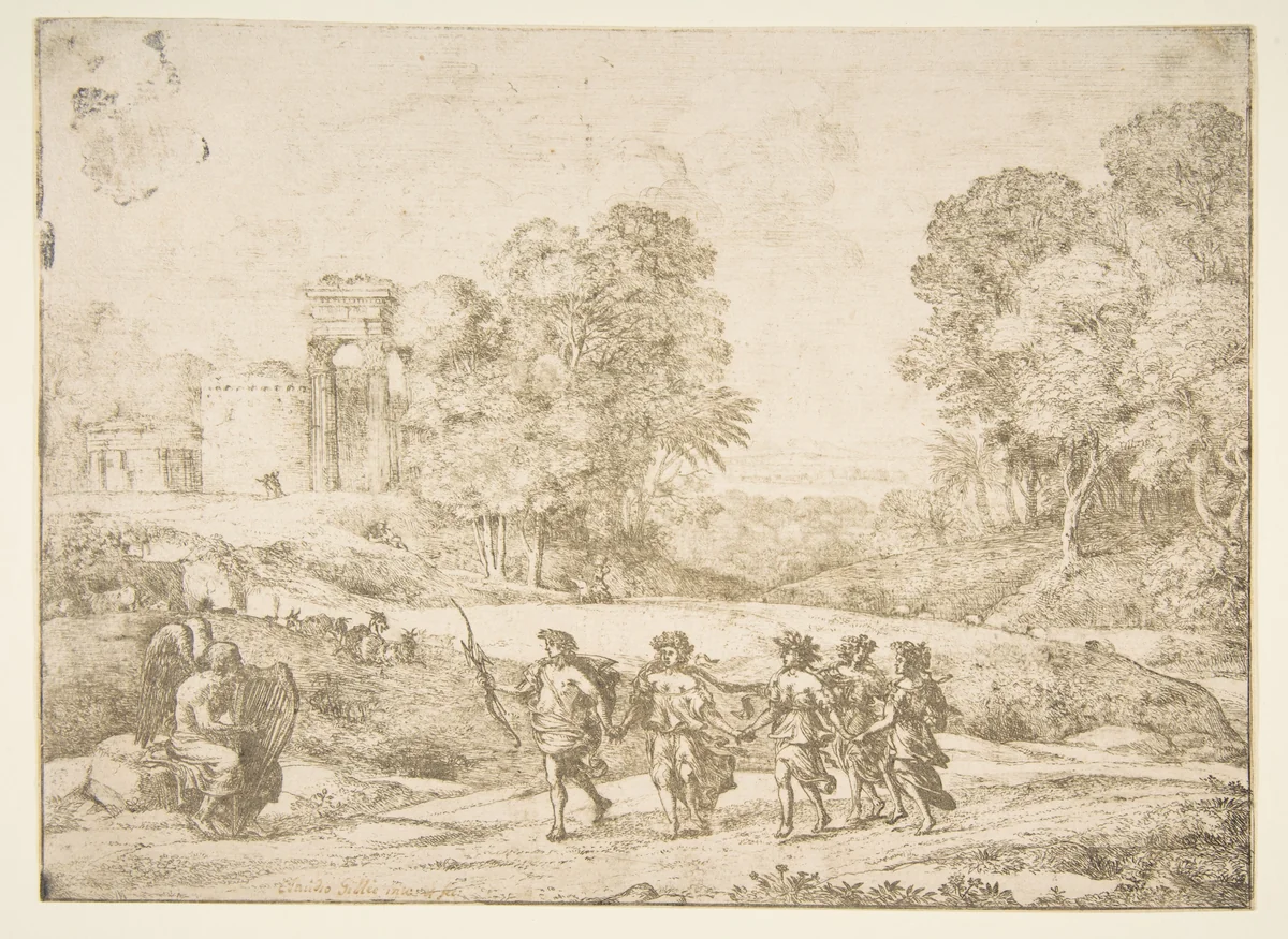 Time, Apollo and the Seasons by Claude Lorrain, print, 1662