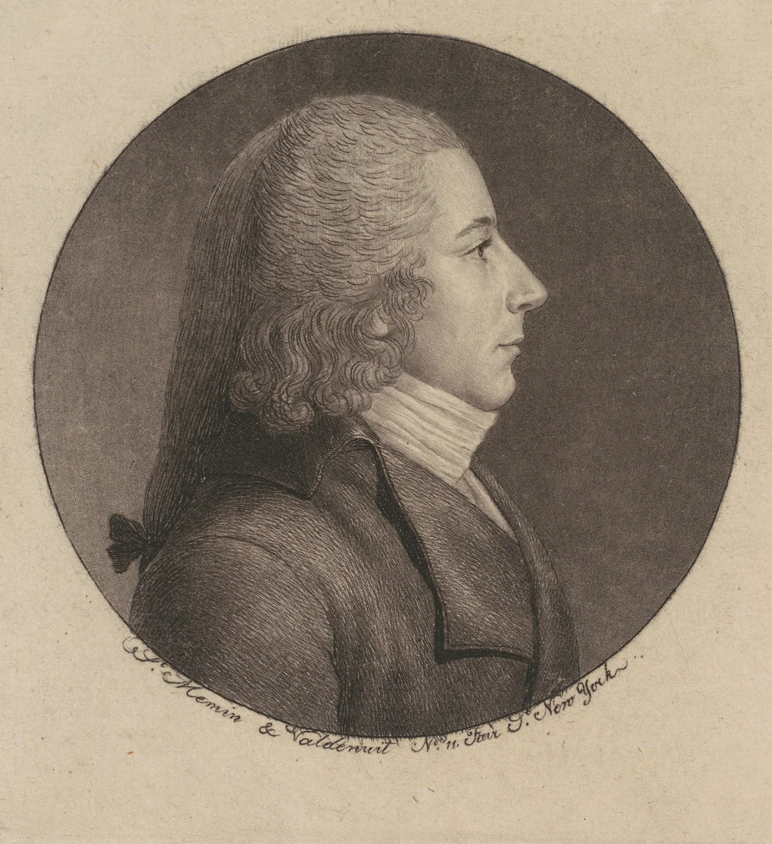 Unidentified Man by Charles B. J. Févret de Saint-Mémin, print, 1796-1797