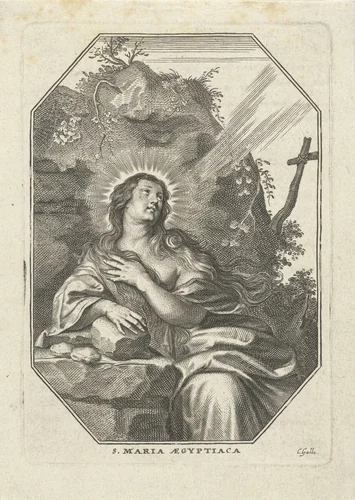 H. Maria van Egypte by Unknown, print, 1586-1650