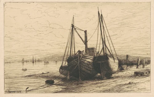 On New York Bay by Henry Farrer, print, 1879