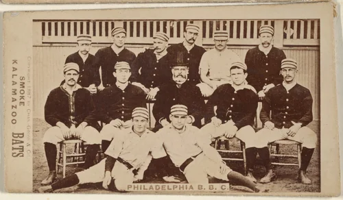 Philadelphia Team, from the Kalamazoo Bats series (N690) issued by Chas. Gross & Co. to promote Kalamazoo Bats by Chas. Gross & Co., photograph, 1887