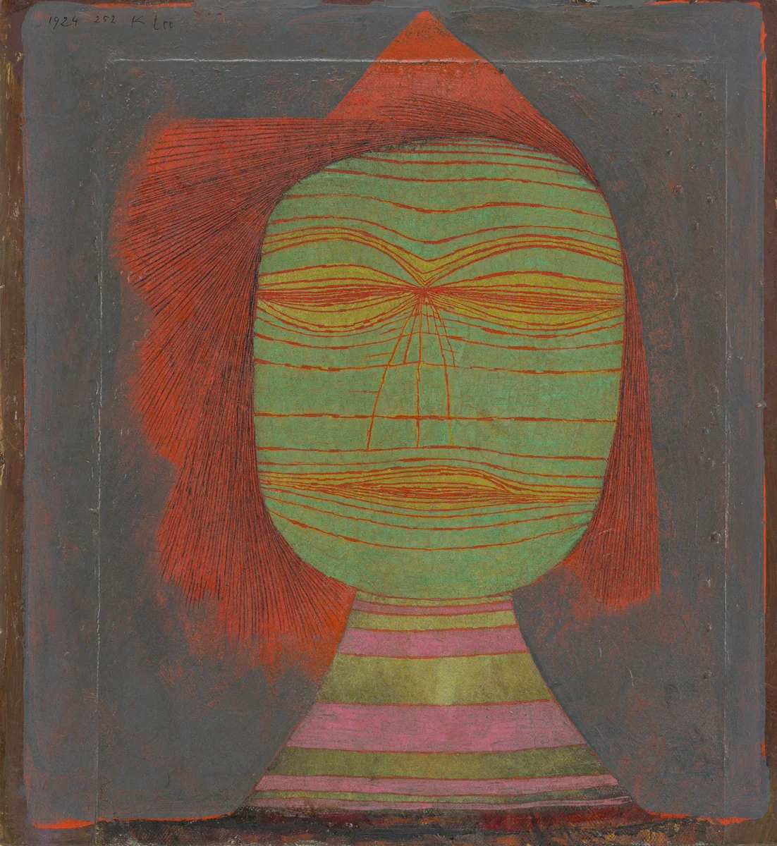 Actor's Mask by Paul Klee, painting, 1924