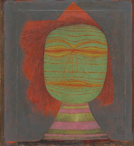 Actor's Mask by Paul Klee, painting, 1924