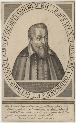 Sir Richard Spencer, Ambassador to Holland by Hendrik Hondius I, print, 1573-1649