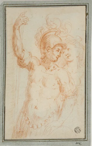 Roman Soldier and Woman by Ercole Procaccini
Bernardino Poccetti, drawing, 1568-1676