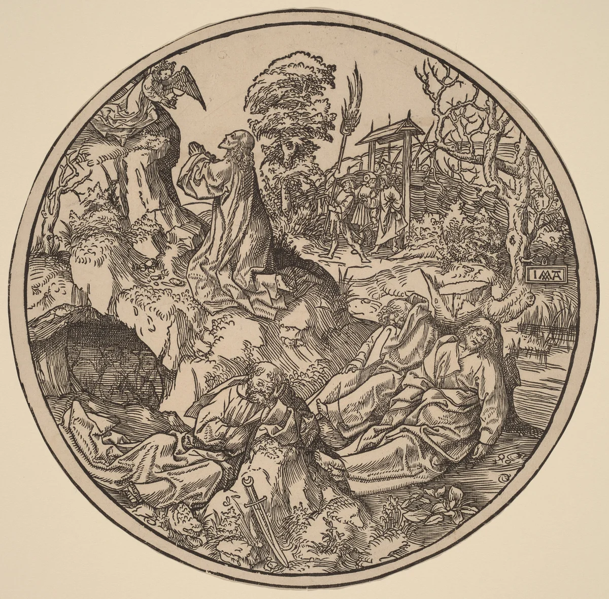 The Agony in the Garden by Jacob Cornelisz van Oostsanen, print, 1512