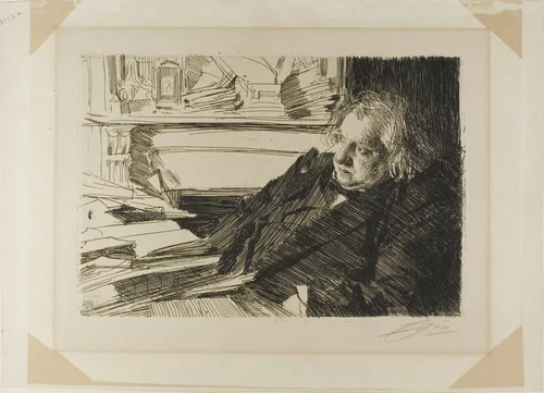 Ernest Renan by Anders Zorn, print, 1892