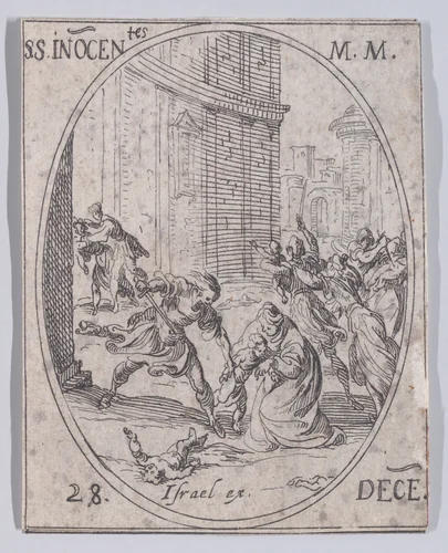 La Fête des Saints Innocentes (Feast of the Holy Innocents), December 28th, from "Les Images De Tous Les Saincts et Saintes de L'Année" (Images of All of the Saints and Religious Events of the Year) by Jacques Callot, print, 1636
