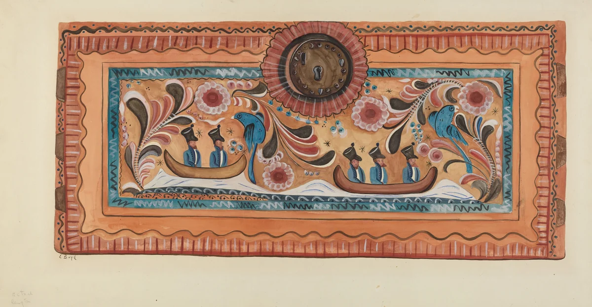 Painted Chest by E. Boyd, index of american design, 1936
