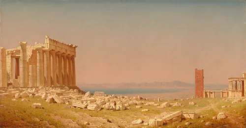 Ruins of the Parthenon by Sanford Robinson Gifford, painting, 1880