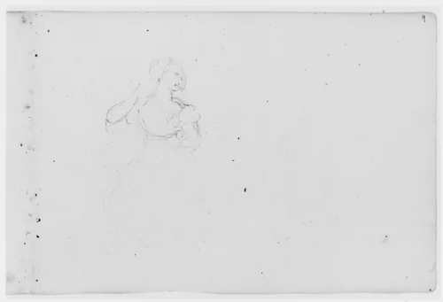 Seated Female Figure (from Sketchbook) by Asher Brown Durand, artwork, 1796-1886