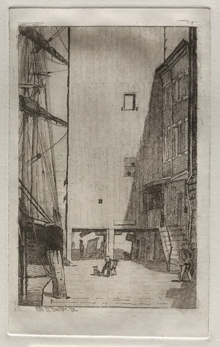 Ship and Elevator by Otto H. Bacher, print, 1878