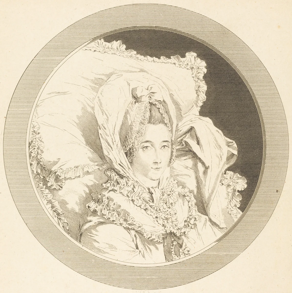 Derniere heure de la Baronne de Rebecque by Augustin de Saint-Aubin, print, 1780