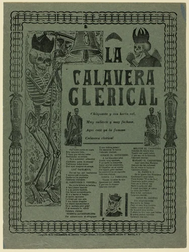 The Priestly Calavera by José Guadalupe Posada, print, 1872-1913