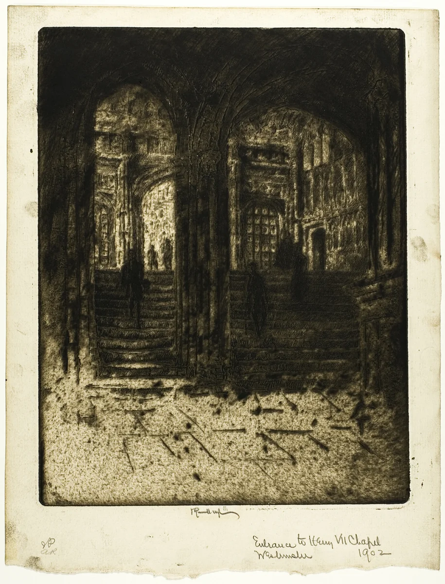 Entrance to Henry VII's Chapel, Westminster by Joseph Pennell, print, 1905
