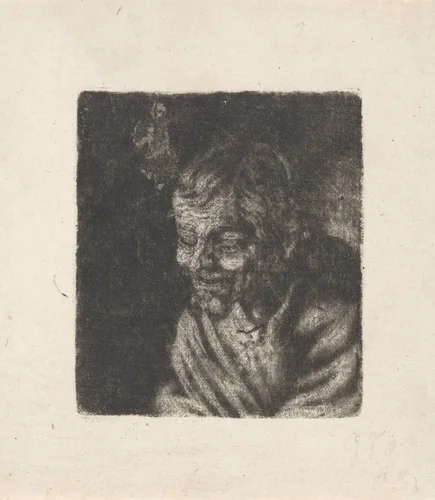 Biddende man by anonymous, print, 1650-1800