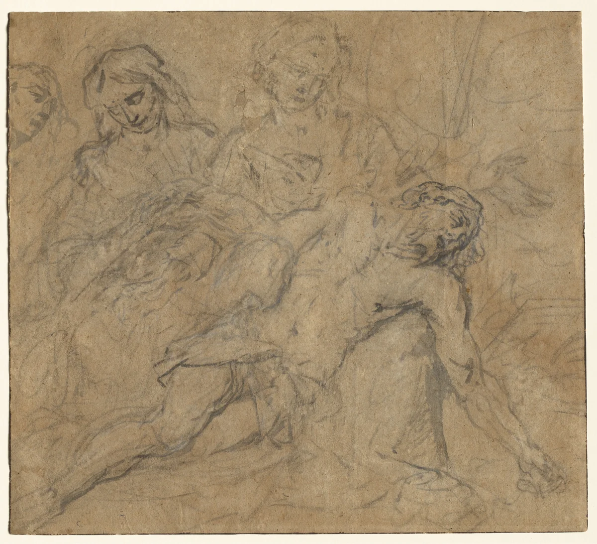 The Lamentation by Gaspar de Crayer, drawing, 1630-1640