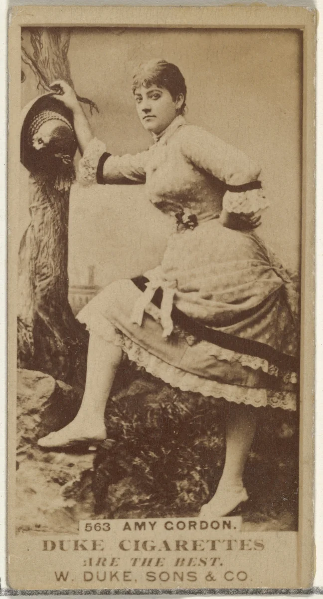 Card Number 563, Amy Gordon, from the Actors and Actresses series (N145-7) issued by Duke Sons & Co. to promote Duke Cigarettes by W. Duke, Sons & Co., photograph, 1880-1889