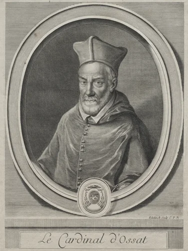 Cardinal Arnaud d'Ossat by Gerard Edelinck, print, 1655-1707