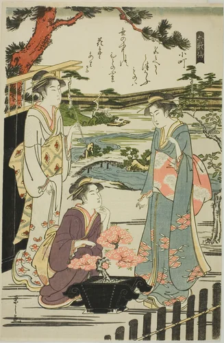 Komachi, from the series "Six Immortal Poets (Rokkasen)" by Chobunsai Eishi, print, 1784-1795